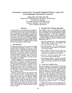Automatic construction of parallel English
