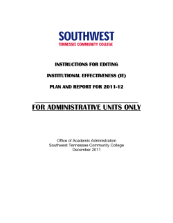 Mission Statement&ndash;Purpose, role, and scope of unit/program as