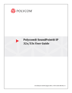 SoundPoint IP 32x/33x User Guide