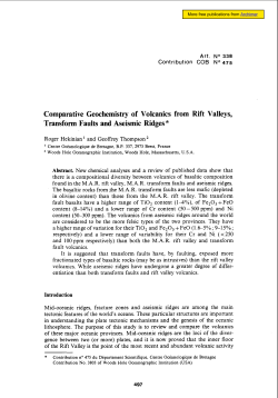 Comparative geochemistry of volcanics from Rift Valleys, transform