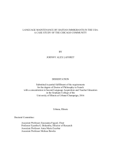 language maintenance by haitian immigrants in
