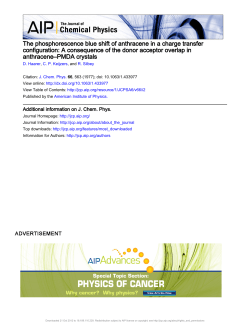 The phosphorescence blue shift of anthracene