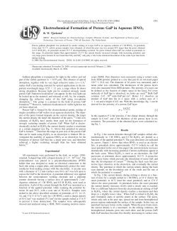 Electrochemical Formation of Porous GaP in Aqueous HNO3