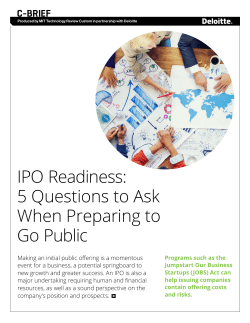 IPO Readiness: 5 Questions to Ask When Preparing to Go
