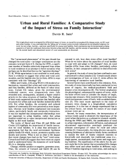 Urban and Rural Families - Journal of Research in Rural Education