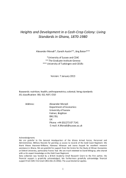 Heights and Development in a Cash-Crop Colony