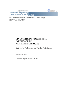 LINGUISTIC PHYLOGENETIC INFERENCE BY PAM