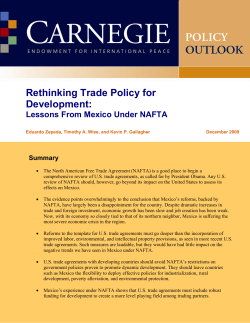 Rethinking Trade Policy for Development: Lessons From Mexico