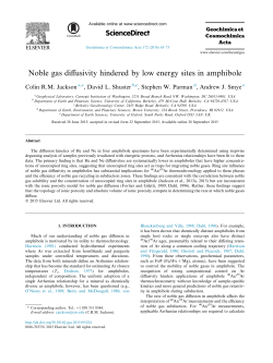 Noble gas diffusivity hindered by low energy sites in amphibole