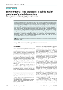 Environmental lead exposure: a public health problem of global