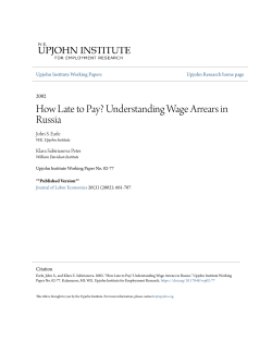 How Late to Pay? Understanding Wage Arrears