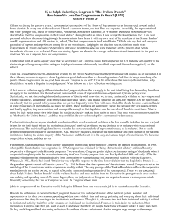 If as Ralph Nader says, "Congress is the Broken