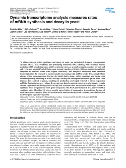 Dynamic transcriptome analysis measures rates of mRNA synthesis