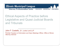 Ethical Aspects of Practice before Legislative and