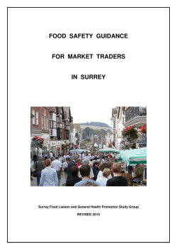FOOD SAFETY GUIDANCE FOR MARKET TRADERS IN SURREY