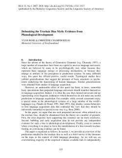 Debunking the Trochaic Bias Myth: Evidence from Phonological