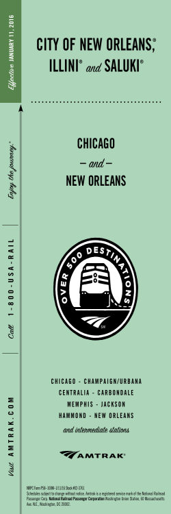 City of New Orleans-Illini-Saluki-Chicago-New Orleans