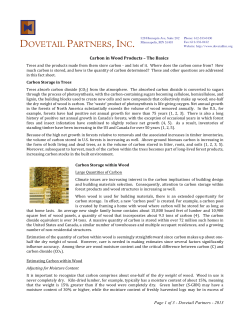 Page 1 of 3 - Dovetail Partners - 2013 Carbon in Wood Products