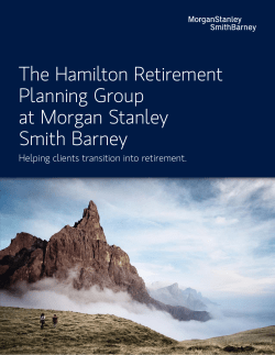 The Hamilton Retirement Planning Group at Morgan Stanley Smith