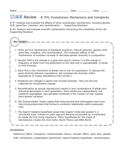 7FG Evolutionary Mechanisms and Complexity