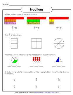 Equivalent Fractions
