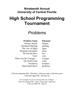 Problems - UCF High School Programing Tournament