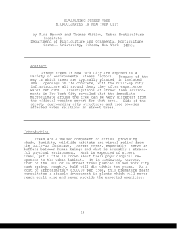 EVALUATING STREET TREE MICROCLIMATES IN NEW YORK