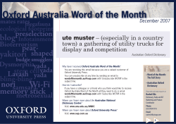 Oxford Australia Word of the Month