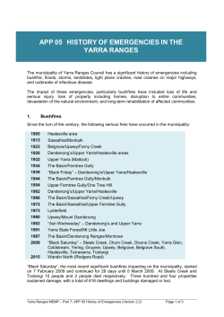 History of Emergencies