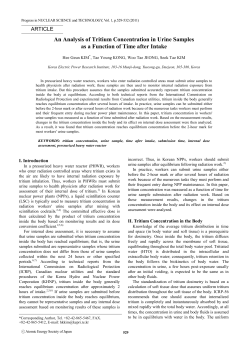 An Analysis of Tritium Concentration in Urine Samples as a Function