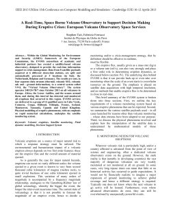 A Real-Time, Space Borne Volcano Observatory to Support