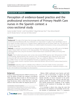 Perception of evidence-based practice and the professional