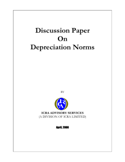 Discussion Paper On Depreciation Norms - Central