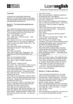 Transcript only 156KB - British Council Learn English