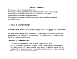 Thermodynamics Summary notes