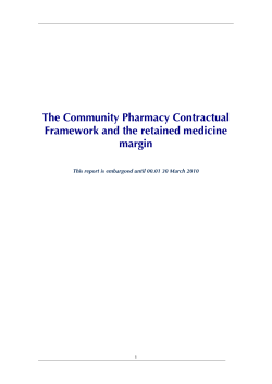 The Community Pharmacy Contractual Framework and the retained