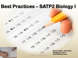 Biology I Best Practices