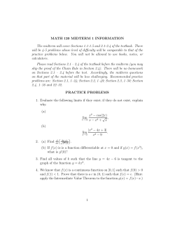 Midterm 1 information and practice problems