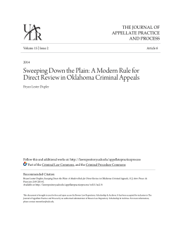 A Modern Rule for Direct Review in Oklahoma Criminal Appeals