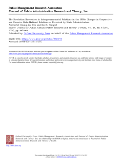 Public Management Research Association Journal of