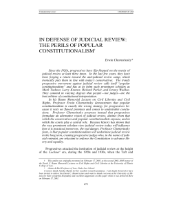 in defense of judicial review: the perils of popular constitutionalism