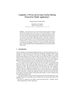 Longitude: a Privacy-preserving Location Sharing Protocol for