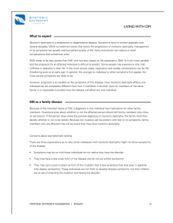 living with dm - Myotonic Dystrophy Foundation