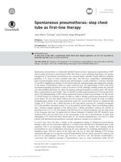 Spontaneous pneumothorax: stop chest tube as first