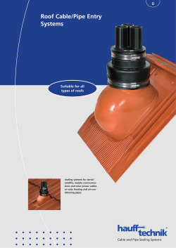Roof Cable/Pipe Entry Systems
