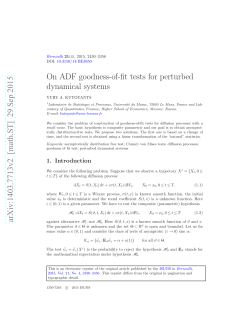 On ADF goodness-of-fit tests for perturbed
