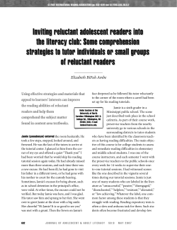 Inviting reluctant adolescent readers into the literacy club: Some