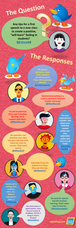 Any tips for a first speech to a new class to create a