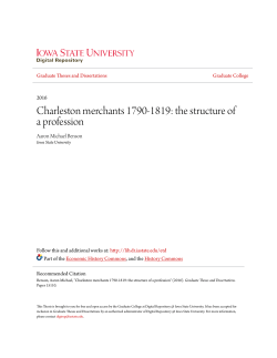Charleston merchants 1790-1819: the structure of a profession
