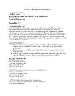 SEMESTER AT SEA COURSE SYLLABUS